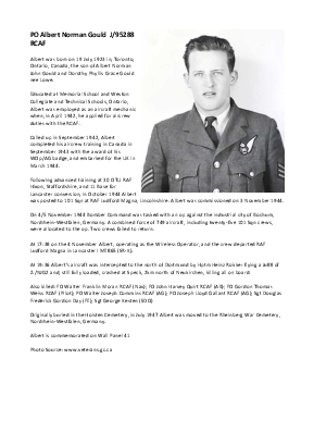 A preview of a PDF biography for Gould, Albert Norman